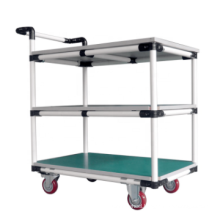 DY-T101  Industrial Lean pipe  Hand Push Trolley with PU casters for warehouse